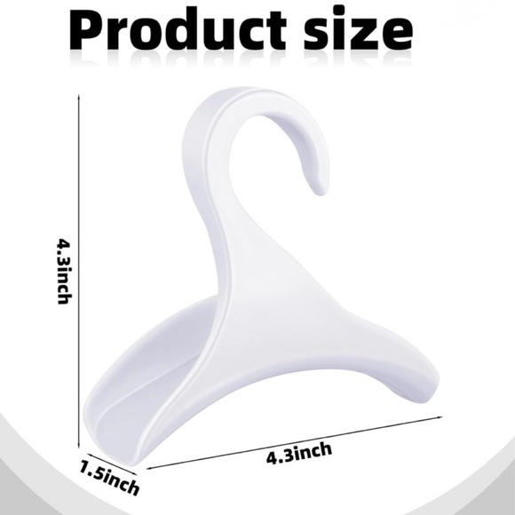 5 piece Handbag Hanger Hook Set - White - Picture 2 of 4
